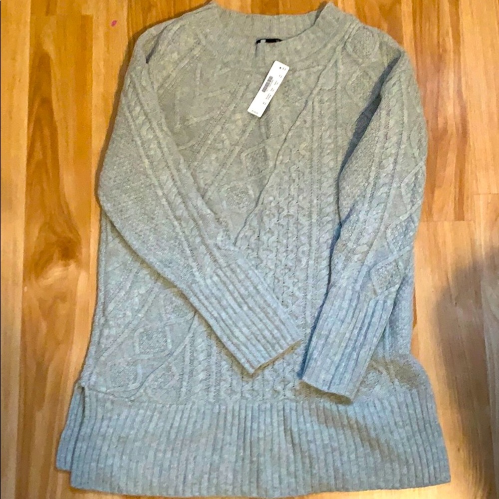 J crew grey wool sweater!